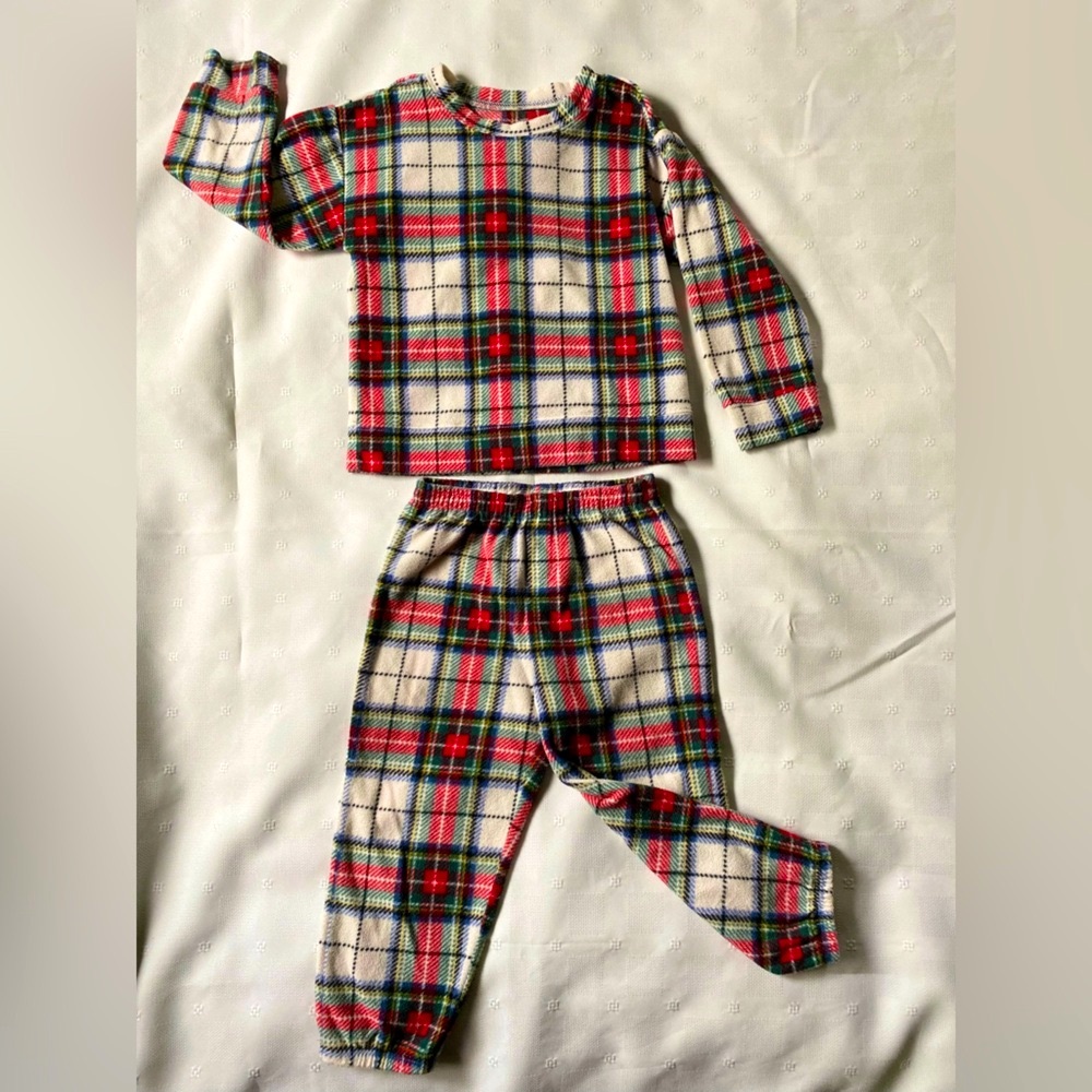 GAP Kids Plaid Sleepwear in Red, Green, and White